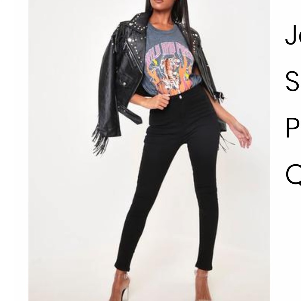 Black High Waisted Skinny Jeans